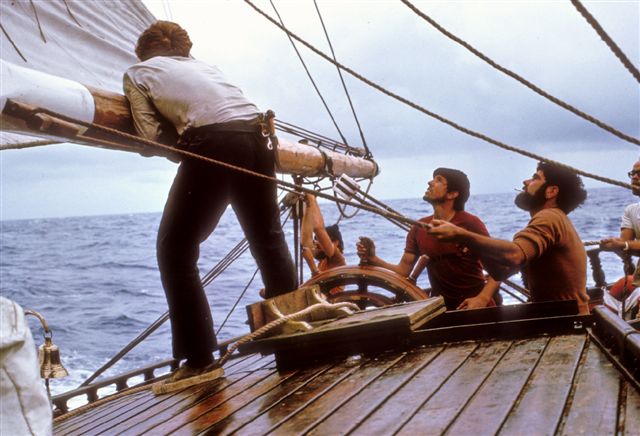 At the helm of the ill-fated Endeavour II in 1971